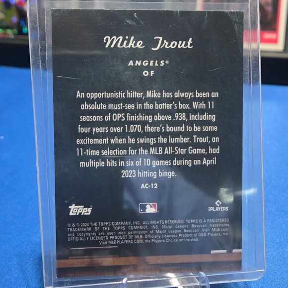 2024 Topps Update All Class #AC-12 Mike Trout - Picture 2 of 2